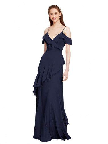 Chiffon Long Off the Shoulder A-Line Formal Dresses / Bridesmaid Dresses Sudbury