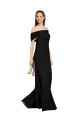 Soft Chiffon Long Off the Shoulder Black Mermaid Prom Dress / Bridesmaid Dress Sudbury