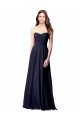 Soft Chiffon Open Back Long Sweetheart A-Line Evening Dress / Bridesmaid Dress Sudbury