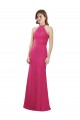 Soft Chiffon Criss Cross Open Back Long Halter Neck A-Line Bridesmaid Dress Sudbury