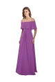 Soft Chiffon Long Off the Shoulder Dahlia A-Line Bridesmaid Dress Sudbury