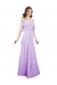 Soft Chiffon Long Off the Shoulder Lilac A-Line Formal Dress / Bridesmaid Dress Sudbury