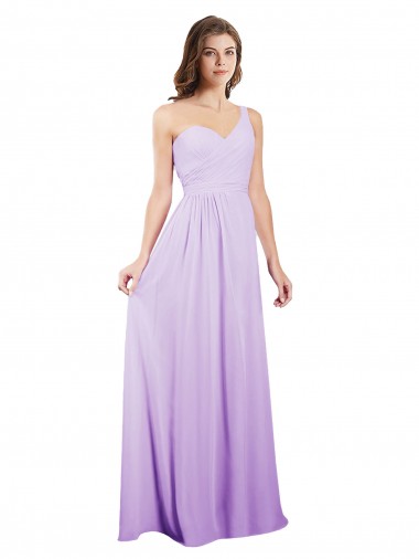 Chiffon Long One Shoulder A-Line Bridesmaid Dress / Evening Dress Sudbury