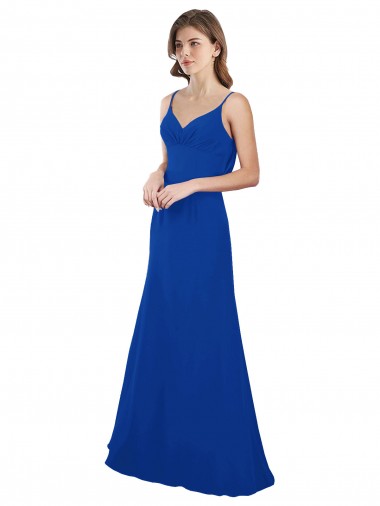 Soft Chiffon Low Back Long Sweetheart A-Line Evening Dress / Bridesmaid Dress Sudbury