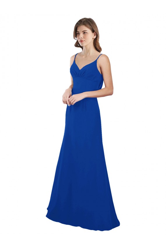 Soft Chiffon Low Back Long Sweetheart A-Line Evening Dress / Bridesmaid Dress Sudbury