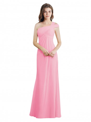 Chiffon Long One Shoulder A-Line Bridesmaid Dress Sudbury