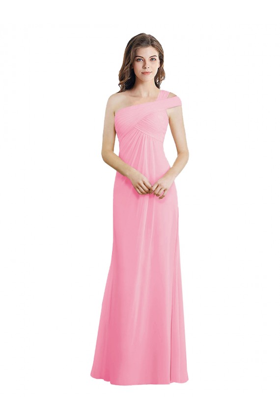 Chiffon Long One Shoulder A-Line Bridesmaid Dress Sudbury