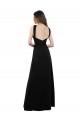 Soft Chiffon Open Back Long Halter Neck Black A-Line Bridesmaid Dress Sudbury
