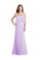 Chiffon Low Back Long Spaghetti Straps A-Line Bridesmaid Dress / Evening Dress Sudbury