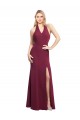 Soft Chiffon Open Back Long Halter Neck Mermaid Bridesmaid Dress Sudbury