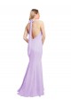 Soft Chiffon Open Back Long Halter Neck Mermaid Bridesmaid Dress Sudbury