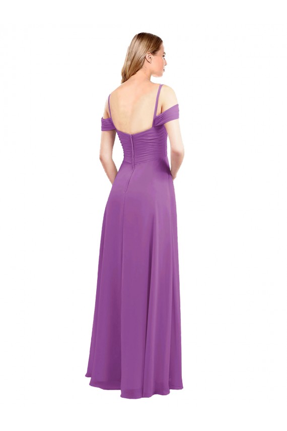 Soft Chiffon Long Sweetheart Dahlia A-Line Bridesmaid Dress Sudbury