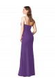 Soft Chiffon Low Back Long Sweetheart Plum Purple A-Line Bridesmaid Dress Sudbury