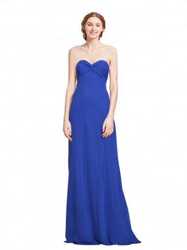 Soft Chiffon Long Sweetheart A-Line Bridesmaid Gown Sudbury
