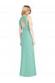Soft Chiffon Open Back Long Jewel Neck Mermaid Bridesmaid Dress Sudbury