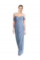 Soft Chiffon Low Back Long Off the Shoulder Mermaid Semi Formal Evening Dress / Bridesmaid Dress Sudbury