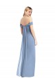 Soft Chiffon Low Back Long Off the Shoulder Mermaid Semi Formal Evening Dress / Bridesmaid Dress Sudbury