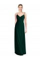 Soft Chiffon Low Back Long Spaghetti Straps Ever Green A-Line Bridesmaid Dress Sudbury