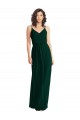 Soft Chiffon Low Back Long V-Neck A-Line Semi Formal Evening Dress / Bridesmaid Dress Sudbury