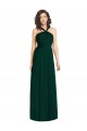 Soft Chiffon Long Halter Neck Ever Green A-Line Bridesmaid Dress Sudbury