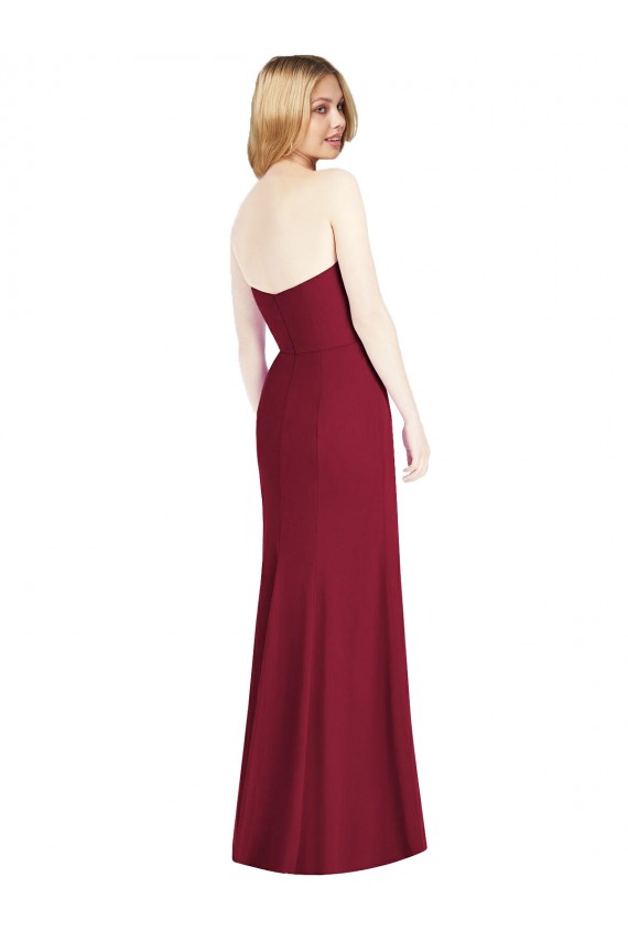 Soft Chiffon Long Sweetheart Desert Rose Trumpet Bridesmaid Dress Sudbury
