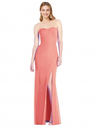 Soft Chiffon Long Sweetheart Desert Rose Trumpet Bridesmaid Dress Sudbury
