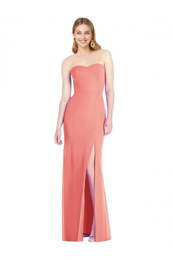 Soft Chiffon Long Sweetheart Desert Rose Trumpet Bridesmaid Dress Sudbury