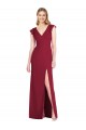 Soft Chiffon Tie Back Long V-Neck Mermaid Bridesmaid Dress Sudbury