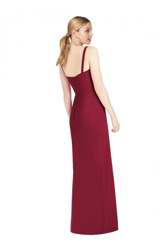 Soft Chiffon Long Spaghetti Straps Mermaid Bridesmaid Dress Sudbury