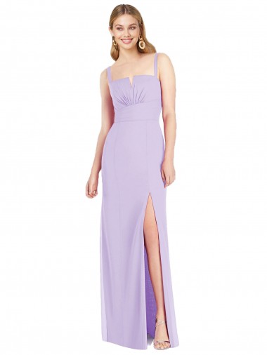 Soft Chiffon Long Spaghetti Straps Mermaid Bridesmaid Dress Sudbury