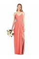 Soft Chiffon Long Spaghetti Straps Trumpet Formal Dress / Bridesmaid Dress Sudbury