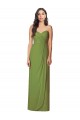 Soft Chiffon Long Sweetheart Olive Green Trumpet Bridesmaid Dress Sudbury