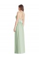 Soft Chiffon Criss Cross Back Long Spaghetti Straps A-Line Semi Formal Evening Dress / Bridesmaid Dress Sudbury