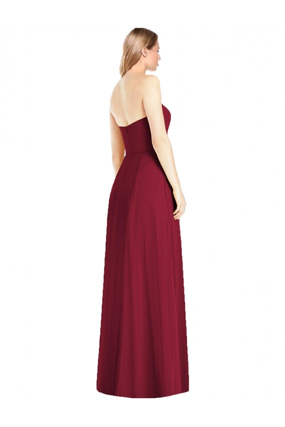 Soft Chiffon Long V-Neck Trumpet Semi Formal Evening Dress / Bridesmaid Dress Sudbury
