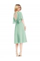 Soft Chiffon Open Back Knee Length A-Line Bridesmaid Dress Sudbury