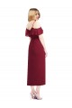 Soft Chiffon Cocktail Length Spaghetti Straps Trumpet High Low Bridesmaid Dress Sudbury