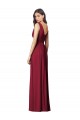 Soft Chiffon V-Back Long V-Neck Royal Blue A-Line Semi Formal Evening Dress / Bridesmaid Dress Sudbury
