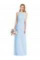 Soft Chiffon Long Halter Neck Trumpet Semi Formal Evening Dress / Bridesmaid Dress Sudbury