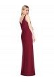 Soft Chiffon V-Back Long V-Neck Dusty Pink Mermaid Bridesmaid Dress Sudbury