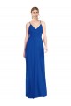 Soft Chiffon Criss Cross Back Long Spaghetti Straps A-Line Formal Dress / Bridesmaid Dress Sudbury