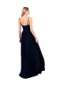 Soft Chiffon Long Spaghetti Straps Dark Navy A-Line Formal Evening Gown / Bridesmaid Dress Sudbury