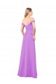 Soft Chiffon Long Off the Shoulder Violet A-Line Bridesmaid Dress Sudbury
