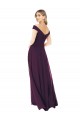 Soft Chiffon Long Off the Shoulder Grape A-Line Bridal Party Dress Sudbury