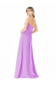 Soft Chiffon Long Strapless Violet A-Line Bridesmaid Dress Sudbury