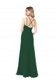 Soft Chiffon Long V-Neck Dark Green A-Line Bridesmaid Dress Sudbury