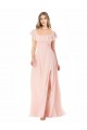 Soft Chiffon Long Square Neck A-Line Formal Dress / Bridesmaid Dress Sudbury