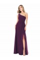 Soft Chiffon Long One Shoulder Grape A-Line Formal Dress / Bridesmaid Dress Sudbury