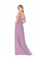 Soft Chiffon Long V-Neck A-Line Bridal Party Dress Sudbury
