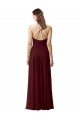 Soft Chiffon Criss Cross Back Long Halter Neck A-Line Bridesmaid Dress Sudbury