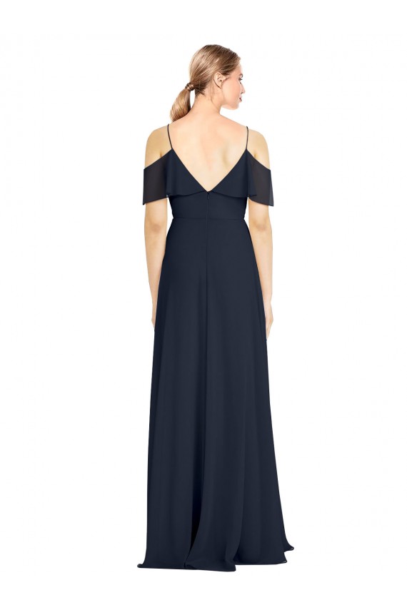 Lxue Chiffon V-Back Long Off the Shoulder A-Line Bridesmaid Dress Sudbury